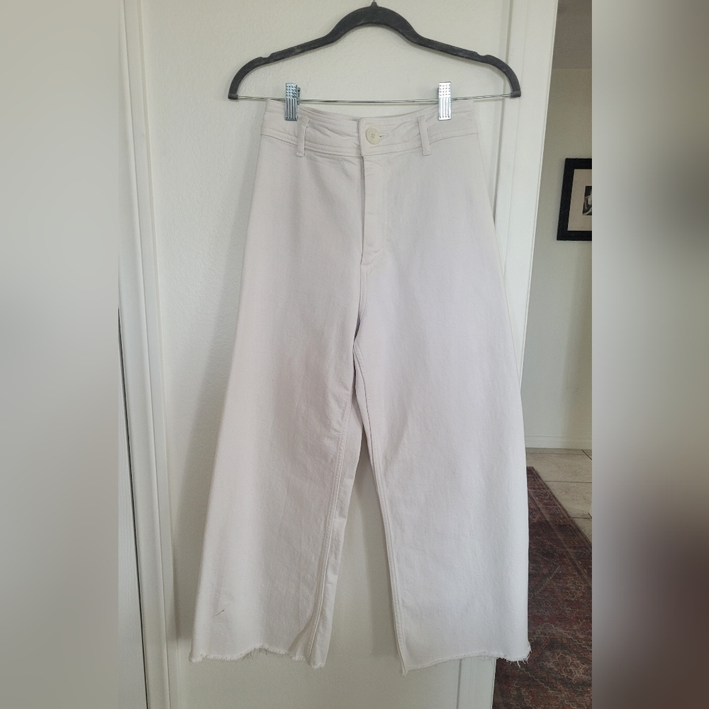 Zara marine wide leg jean